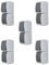 REV AquaForm Lot de 5 prises – Combinaison d'interrupteurs A/W, IP44, unipolaire, montage en saillie, verticale, gris