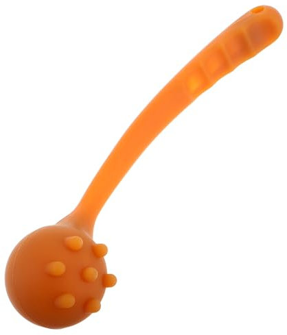 IWOWHERO Massage Hammer Back Massage Roller Massager Hammer Stick Back Massager Hand Held Massage Tool Massager Ball Hammer Massage Equipment Manual Massage Sticks Silica Gel Dark Brown