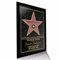 Lineo Persönlicher Hollywood Stern Walk of Fame Stil - Star of Fame Urkunde mit Name und Datum; Personalisiert mit Holzrahmen; Persönliche Wanddeko mit Bilderrahmen (Schwarz, A4-21x30 cm, Ungerahmt)
