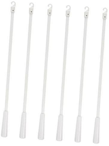 GLEAVI 6 Teiliges Jalousie Set Verstellbare Jalousien Jalousie Kippfunktion Ausziehbarer Vorhangzug Teleskop Jalousiestab Vorhangbeschläge Vorhangzugstab Jalousiestab Ersatz