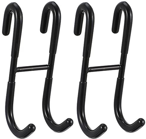 VALICLUD 2 Stück Rostfreie Edelstahl Aufhängehaken Mit Schlagfreiem Design Schwarzer Organizer Für Bad Und Küche Türhaken Zum Verstauen Von Handtüchern Und Kleidung