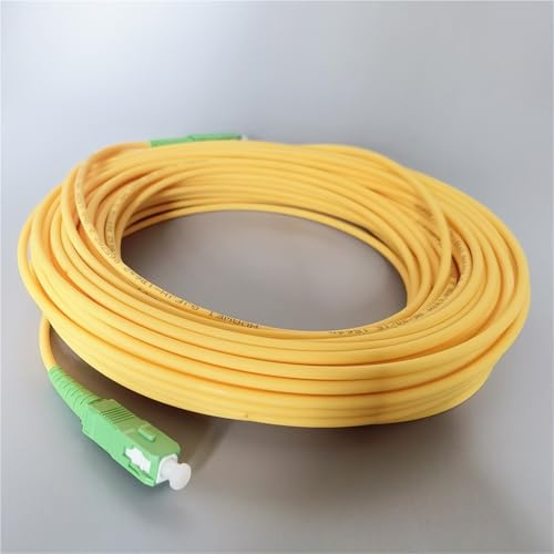 HAIZHI Câble à Fibres optiques SCFibra optica SM câble d'extension intérieur convertisseur Simplex Cordon de raccordement Fil d'extension 15M/20M/30M(20M SCap to SCap)