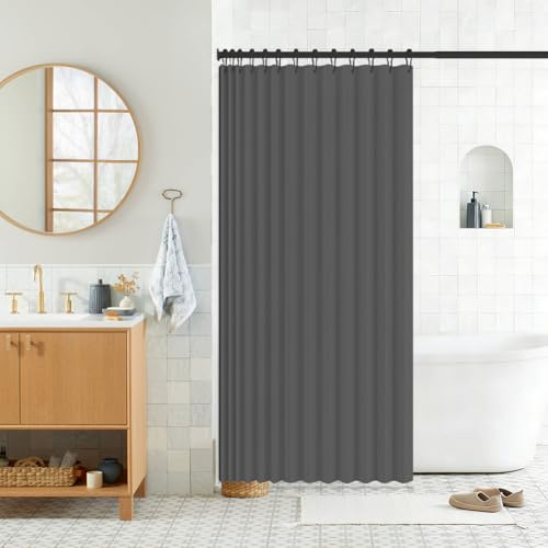 Türvorhang Ohne Bohren, Magnetischer Türvorhang mit Verdunkelung, mit Teleskopstange, für Thermovorhang, Falttür, Schrankvorhang, Raumteiler und Küchentür, 120 * 200cm (Hochwertiges Grau)
