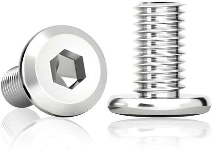 50 viti a testa piatta M5x10 mm, acciaio inox esagono incassato | M5x10 mm acciaio inox A2 V2A con esagono incassato e filettatura completa per mobili, dispositivi, officina e DIY