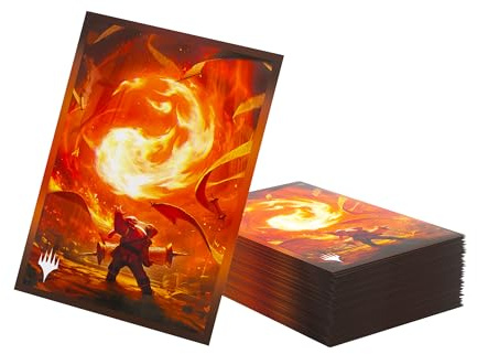 Gamegenic, Magic The Gathering – Secrets of Strixhaven Premium Art Sleeves | 105 Hüllen pro Packung, Hüllengröße: 66 x 92 mm, Sleeve Code: Gray, Motiv: Mountain