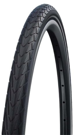 Schwalbe Marathon Racer - Performance Line Drahtreifen Fahrradreifen, Black/Reflex, 28 x 1.50