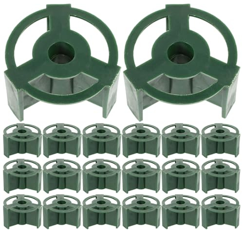 DRESSOOS 30 Inserti fissi per vasi da cimitero - Portafiori in plastica per la Tomba, Ideali per Il Memorial Day, con 4 Fori da 2,17 Pollici - Portafiori per la Decorazione di vasi da Tomba