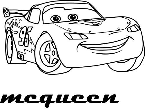 Cars lightning mcqueen personalised vinyl wall art sticker for childrens bedroom