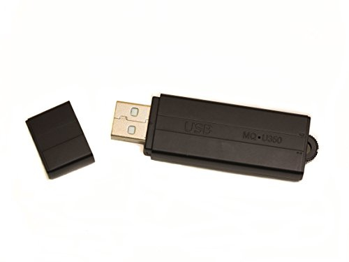sellgal-tec ® U350plus DE Diktiergerät Wanze als USB-Stick mit Geräuschaktivierung oder Daueraufnahme. Erweiterte Funktionen, anthrazit, 8GB