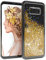 EAZY CASE Hülle kompatibel mit Samsung Galaxy S8 Schutzhülle mit Flüssig-Glitzer, Handyhülle, Schutzhülle, Back Cover mit Glitter Flüssigkeit, aus TPU/Silikon, Transparent/Durchsichtig, Gold