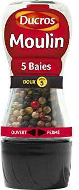 Ducros Molinillo de pimienta con 5 bayas, 24 g