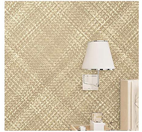 qingci Paille Naturelle Tressée Vivid Papier Peint 3D Style Asie du Sud-Est Arrière-Plan Papier Peint Mur Salon Chambre 5.3㎡ 01