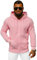 OZONEE Herren Hoodie Sweatjacke Kapuzenpullover Sweatshirt Farbvarianten Kapuzenjacke Kapuzenpulli mit Reißverschluss Langarm Sport Style Casual Fitness Training Basic J.Style 2008 PUDERROSA M