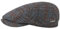 Stetson Burnet Harris Tweed Flatcap - Mehrfarbige Mütze - Klassische Schirmmütze - Wollcap mit Karomuster - Made in The EU - Herren - Herbst/Winter grau 56 cm