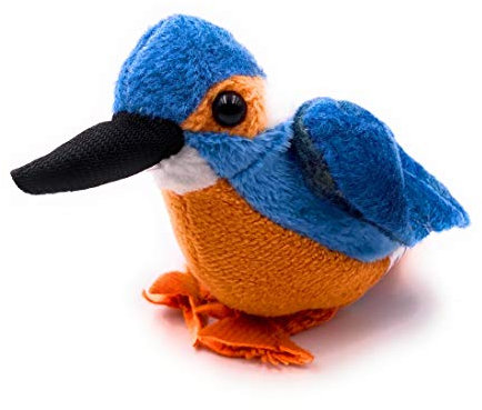 Onwomania Plüschtier Stofftier Kuscheltier Vogel Wasserspecht Eisvogel Höhe 10 cm Mehrfarbig