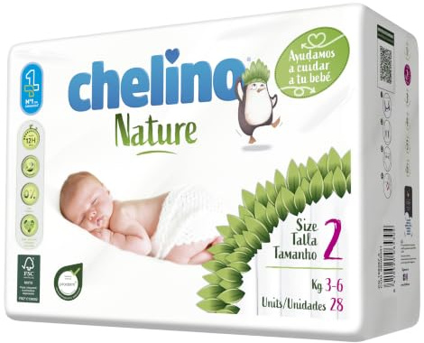Chelino Nature Kinderwindel Größe 2 (3-6 kg), 28 Stück (6 Stück)