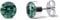 TIABELLE – Ohrstecker RISE aus Titan mit funkelnden Swarovski® Zirconias – Silberfarbene Ohrringe für Damen – allergenfrei & hautverträglich – Handmade in Germany (MAXI | 6,8mm ø | Green)