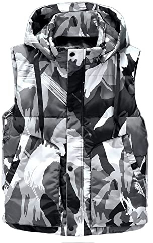 Icegrey Doudoune sans Manche Gilet pour Homme, Camouflage, 4XL
