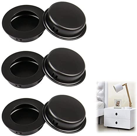 DCQQ 6 manijas circulares empotradas para puerta corredera, manijas ocultas, perilla empotrada para cajones, armarios, muebles personalizados