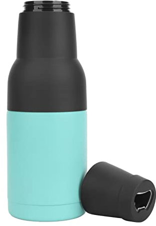 Oreq Glacière pour Bouteilles et canettes de bière, Double paroi en Acier Inoxydable isolée sous Vide pour Une bière glacée, Porte-Bouteille Isotherme avec ouvre Bouteille, coozie en Verre(Vert)