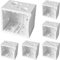 Cutelec 8pcs Plastic Brackets 1 Blinds headrail Holders White Color for 1 Vinyl or Plastic Mini Blinds with a Square 1 x 1 headrail