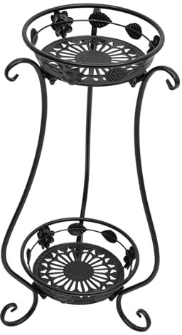 Yardwe Portavasi Doppio Per Piante Supporto Fioriere Per Interni Ed Esterni Ottimo Per Giardini e Balconi Design Elegante e Salvaspazio