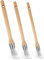 VMINOG Lot de 3 Pinceaux Rond Professionnnels Pinceaux Peinture Mur Brosse Ronde en Bois Poils Fibres Synthétiques, Pinceau Pouce à Rechampir pour Émaux,Teinture, Apprêts, Vernis (15mm, 18mm, 21mm)