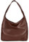 Pocadri Damen-Tragetasche, schick, veganes Leder, Geldbörse, stilvoll, lässig, trendig, groß, weich, Kaffee