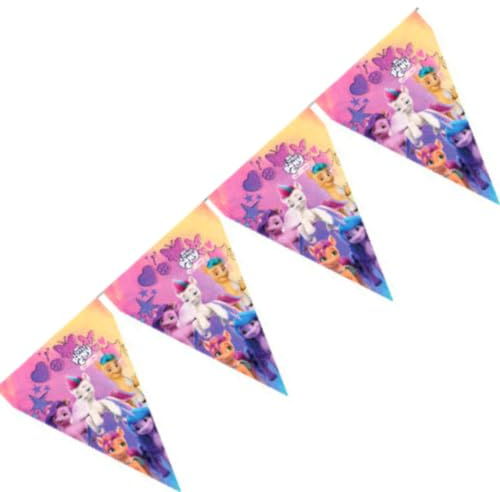 BeenSmile, Banner My Little Pony, Wimpelkette für Kinder, Dekoration für Kindergeburtstag, Partyartikel, Feier und Jubiläum, 1 Stück, 3 m