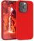 EAZY CASE Premium Silikon Handyhülle kompatibel mit iPhone 15 Pro Slimcover mit Kameraschutz und Innenfutter, Silikonhülle, Schutzhülle, Bumper, Handy Case, Hülle, Softcase, Rot