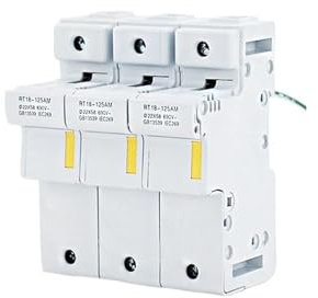 IFXAVJWSQ Sicherungshalter rt18-125AM Keramik-Sicherungskern Messingteile 1P2P3P4P Niederspannungs-Sicherungssockel (Color : RT18 125 Brass, Size : 3P 31)