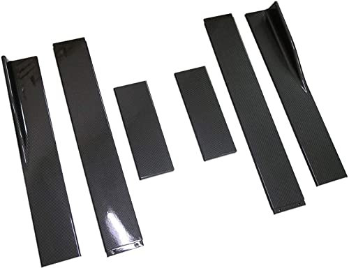 Auto Seitenschweller 2M/2,2 M Für S-LINE A5 S5 RS5 B8 Verlängerung Splitter Schürze Lip Splitter Winglet Auto Zubehör Seite Rock Universal Auto Seitenrock Splitter(2M Carbon Fiber)