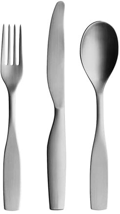 Iittala Dessert Garnitur Citterio 98 12-teilig Set aus Edelstahl in der Farbe Silber, Gewicht: 0,54 kg cm, 1070961