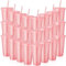 24 Pcs Reusable Cups with Lids and Straws 24 oz Glitter Iced Coffee Tumbler Plastic Travel Mug Cup for Smoothie Juices Birthday Sleepover Party Supplies (Light Pink)