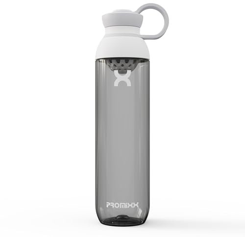 Promixx FORM - Borraccia sportiva per infusioni e idratazione, con coperchio a tenuta stagna, 760 ml, in ceramica, colore: bianco