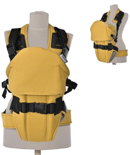 Lorelli Babytrage 3 in 1 Tragehilfe Weekend Bauchtrage 2 Richtungen ab 4 Monate, Farbe:gelb
