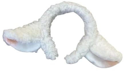LLLmhuaa Weiches Lamm-Stirnband in Tierform, Plüsch-Ohren, Haarreif zum Waschen des Gesichts, Tierhaarbänder, Cartoon-Kostüm