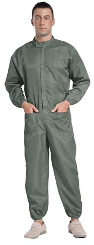 Rswnyirn Herren Einteiler Arbeitskleidung Arbeitsoverall Langarm Maleranzug Blaumann Chemie Handwerker Werkstatt Uniform Outfits