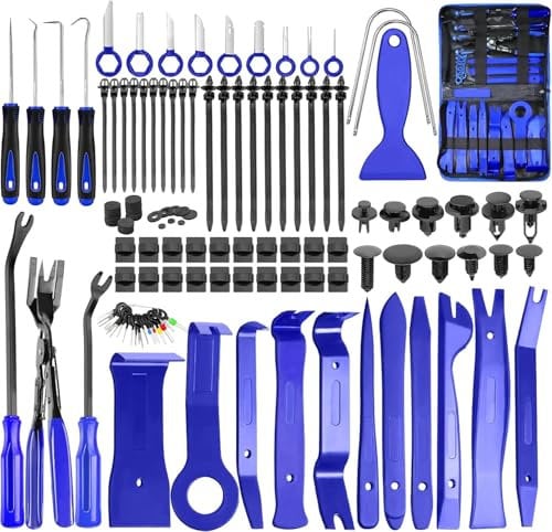 XQX 238 Stück Trim Removal Tool, Fastener Remover Plastic Pry Tool Kit, Adhesive Cable Clips Auto Push Pin Bumper Retainer Clip Set
