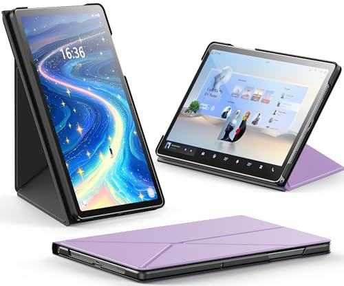 INFILAND Étui Coque pour Samsung Galaxy Tab A9+/ A9 Plus 11 Pouces 2023 - Book Cover Support Pliable avec Modes Paysage et Portrait avec Fonction Veille/réveil Automatique (Lilas Violet)
