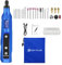Multifunktionswerkzeug Akku, 42W Rotationswerkzeug Mit 80 Teiligem Zubehör Set, 5 Einstellbare Geschwindigkeiten 3000-18000RPM Gravierstift, 3.7V 1.5AH Lithium-Ionen-Akku