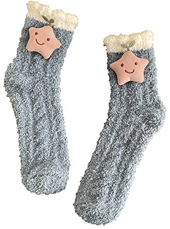 Damen Wintersocken für Puppen, Herbst und Winter, mittlere Röhrensocken, Koralle, verdickte, warme Strümpfe, Herrensocken, Größe 47-48, dunkelblau, Einheitsgröße