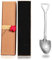 toyofmine Cuchara Grabada Personalizada, Cubiertos de Postre Acero INOX,Juego de Cuchara Sopera de Vajilla de Regalo,Cucharas Cafe Acero Inoxidable letterable para Bodas, Cumpleaños, Navidad
