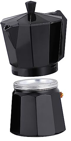 CONGARTENO Caffettiera Alluminio Per Caffè Espresso Adatta Per Induzione e Aperto Design Ergonomico e Facile Da Pulire Perfetta Per Cappuccini e Lattes Utensile Cucina Per Casa e Ufficio