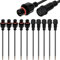 VISSQH 5 Paia 4 pin connettore impermeabile maschio femmina IP67 4 pin Connettore Fili Elettrici Impermeabile,per Cavo da Prolunga 24AWG 20cm,per auto, luci di striscia LED