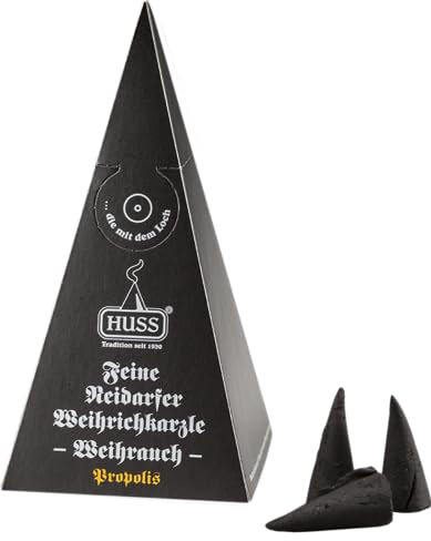 Huss Räucherkerzen Pyramide 3er-Pack Feine Neudorfer Weihrichkarzle (Propolis)