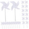 CHICAMPERA 24pcs Blank Plastic Pinwheels for DIY Graffiti Windmill Craft Kit for Creative Play Birthday School Activities and Family Fun