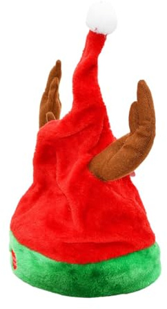 Kodxylytix Weihnachtsmütze mit beweglichem Weihnachtsmann, elektrische Mütze, Kappe für Partyzubehör, Freunde, Stil C, Typ AB-40066
