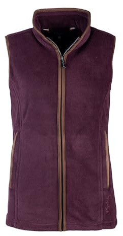 Ladies Huggate Waistcoat Womens Fleece Gilet Bodywarmer Vest Sleeveless Jacket Country Gilets 12 Colours (UK, Numeric, 12, Regular, Regular, Dark Burgundy)
