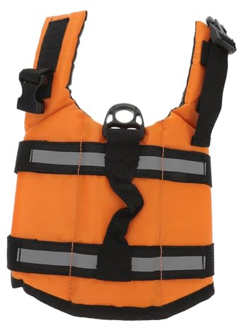 GALPADA Hundeschwimmweste XXS Aus Atmungsaktivem Material Mit Haltegriff Und D-Ring Für Kleine Hunde Reflektierende Orange Rettungsweste Für Haustiere